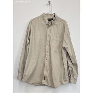 Timberland Beige men's long-sleeve button-down shirt‎ - Size XL